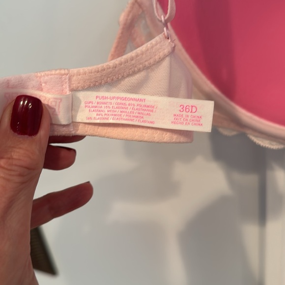 Victoria’s Secret PINK Lace Push-up Bra, Pink, Size 36D - Picture 4 of 4